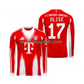Maillot de Foot Bayern Munich Michael Olise 17 Domicile 2025-26 Manches Longues